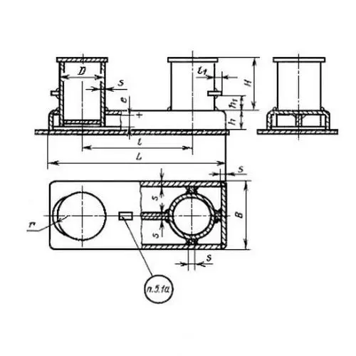 Прямой сварной кнехт 70x1 мм ГОСТ 11265-73